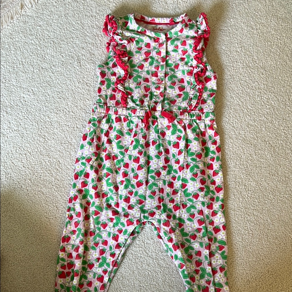 BabyBoden Strawberry Print Jumpsuit
